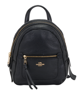 Court Backpack, Leather, Black, MIV, 3*